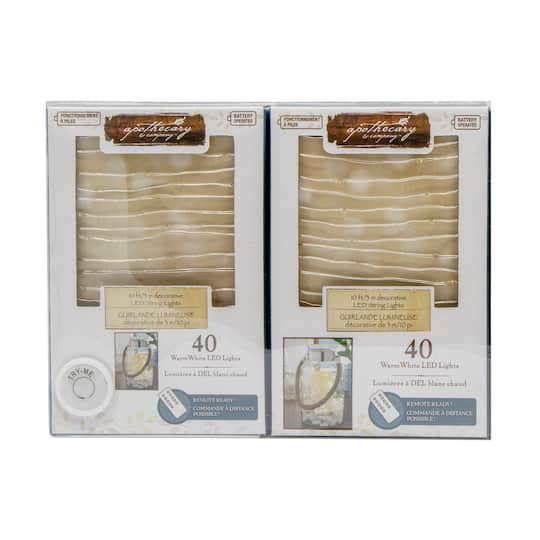 Apothecary & Company™ 10ft. Warm White LED String Lights, 2ct.